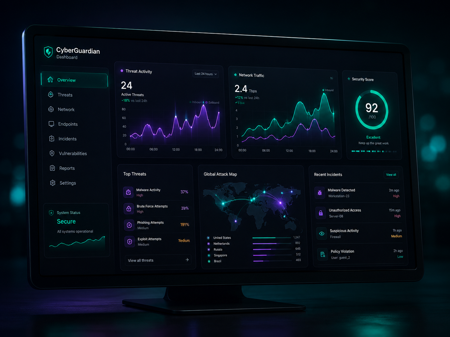 CyberGuardian Dashboard